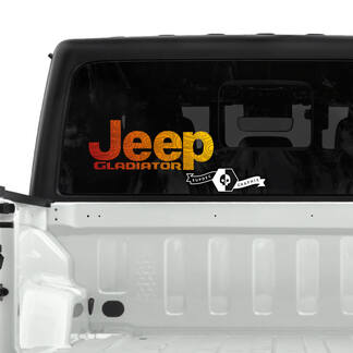 Jeep Gladiator achterruit vlag USA paard stickers Vinyl Graphics Streep
