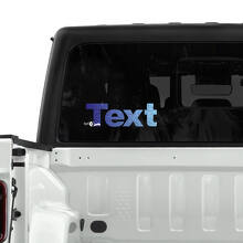 Jeep Gladiator achterruit topografische kaart stickers stickers vinyl vintage klassieke kleuren graphics streep verloop
 2