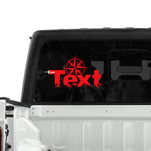 Jeep Gladiator achterruit bos bergen kompas stickers stickers vinyl graphics
 3