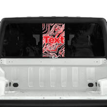 Jeep Gladiator achterruit USA topografische kaart stickers stickers vinyl graphics streep 2 kleuren
 3