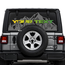 Jeep Wrangler Unlimited achterruit bergen bos stickers stickers vinyl graphics
 2