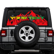 Jeep Wrangler Unlimited achterruit bergen bos stickers stickers vinyl graphics
 3