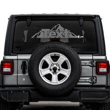 Jeep Wrangler Unlimited achterruit bergen stickers stickers vinyl graphics
 2
