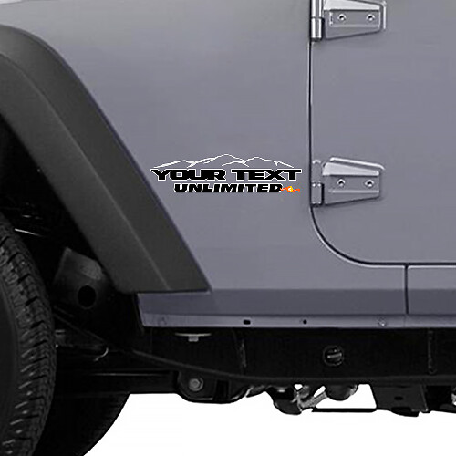 Mountains Style Zij Vinyl Sticker voor Jeep Wrangler Unlimited