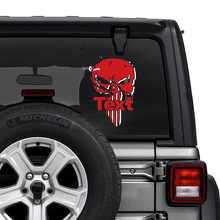 Jeep Wrangler Unlimited achterruit Punisher Shadow Stickers Decals Vinyl Graphics 2 kleuren
 2