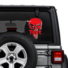 Jeep Wrangler Unlimited achterruit Punisher Shadow Stickers Decals Vinyl Graphics 2 kleuren
 2