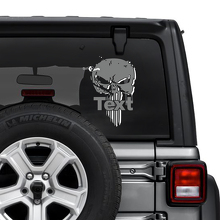 Jeep Wrangler Unlimited achterruit Punisher Shadow Stickers Decals Vinyl Graphics 2 kleuren
 3