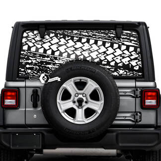 Jeep Wrangler Onbeperkte achterruit Mud Splash Vernietigde bandenspoorstickers Vinyl Graphics
