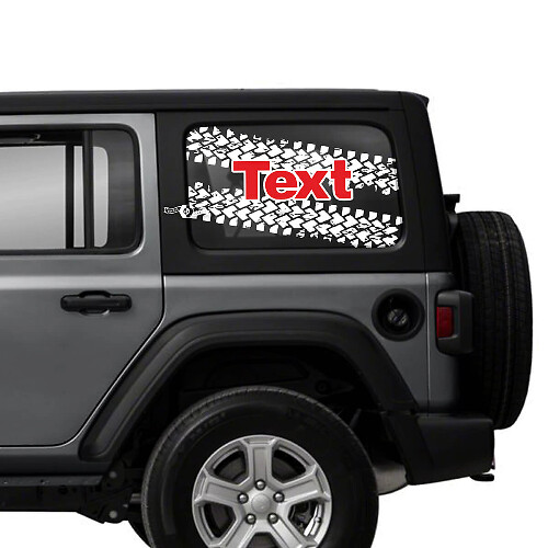 Paar Jeep Wrangler Unlimited zijdeur raam band track stickers stickers Jeep logo vinyl graphics 2 kleuren
