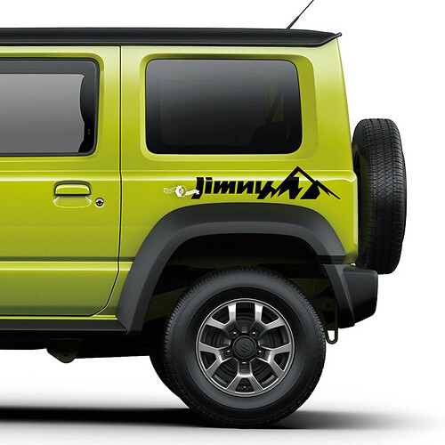 Suzuki JIMNY Mountains Side graphics Deurensticker Logosticker

