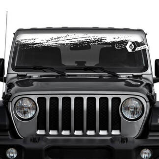 Jeep Wrangler onbeperkte voorruit modder splash stickers vinyl graphics
