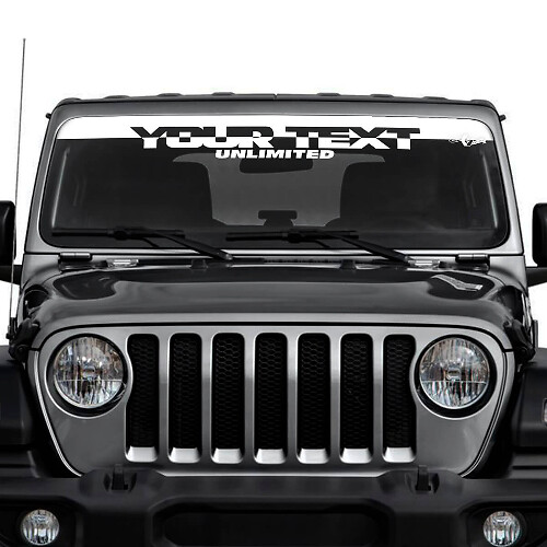 Aangepaste Tekst Voorruit Vinyl Stickers Decals voor Jeep Wrangler Unlimited