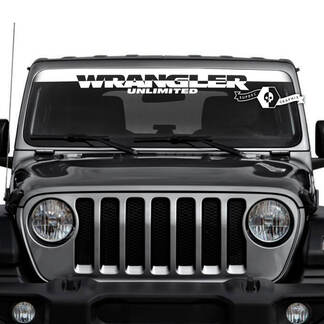 Jeep Wrangler onbeperkte voorruit logo stickers vinyl graphics
