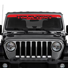 Aangepaste Tekst Voorruit Vinyl Stickers Decals voor Jeep Wrangler Unlimited 2