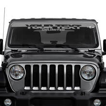 Aangepaste Tekst Voorruit Vinyl Stickers Decals voor Jeep Wrangler Unlimited 3