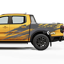 Paar Ford Ranger Raptor vernietigd Splash Mud Logo deuren bedzijde Vinyl Stickers stickers
 2