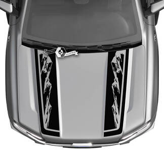 Ford Ranger Hood-logo bergen vrachtwagenstrepen gesplitste grafische stickers
