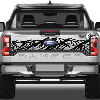 Ford Ranger Wrap USA Vlag Vernietigde Mud Splash Wrap Achterklep Bed Side Vinyl Stickers
