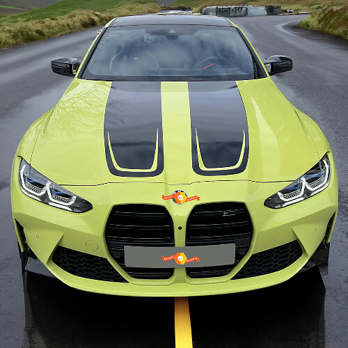 Capot CSL-stijl vinyl decal sticker strepen voor 2021+ BMW M4 M3 G80 G82 G83