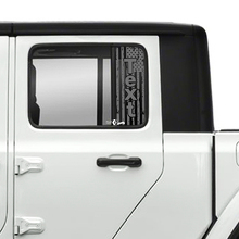 Paar Jeep Gladiator deuren venster USA vlag vernietigd stickers stickers vinyl graphics
 2