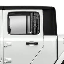 Paar Jeep Gladiator deuren venster USA vlag vernietigd stickers stickers vinyl graphics
 2
