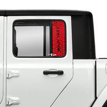 Paar Jeep Gladiator deuren raam band track vernietigd stickers stickers vinyl graphics
 3