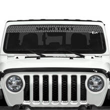 Aangepaste tekst bandenprofiel voorruit vinylstickers decals voor Jeep Gladiator 2