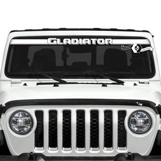 Jeep Gladiator voorruit logo band track stickers vinyl graphics
