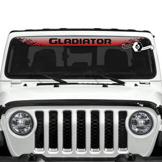Jeep Gladiator voorruit logo stickers vinyl graphics verloop
