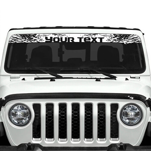 Aangepaste tekst Vernietigde Modder Wrap Voorruit Vinyl Stickers Decals voor Jeep Gladiator