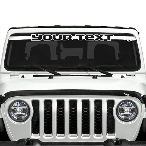 Aangepaste Tekstrand Voorruit Vinyl Stickers Decals voor Jeep Gladiator