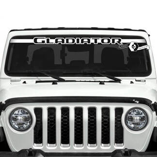 Jeep Gladiator voorruit logo trim overzicht stickers vinyl graphics
