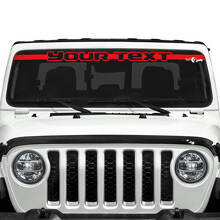 Aangepaste Tekstrand Voorruit Vinyl Stickers Decals voor Jeep Gladiator 3