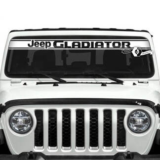 Jeep Gladiator voorruitlogo sierlijnstickers vinylafbeeldingen
