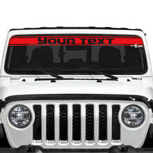 Aangepaste Tekst Trimlijn Voorruit Vinyl Stickers Decals voor Jeep Gladiator 3