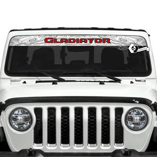 Jeep Gladiator voorruit logo stickers vinyl graphics
