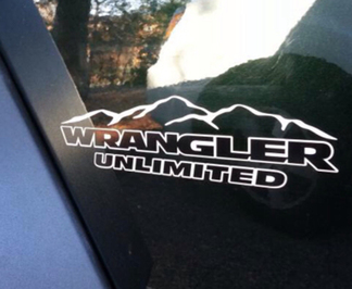Jeep Mountain Wrangler Unlimited CJ TJ YJ JK XJ Alle kleuren Sticker Sticker #5