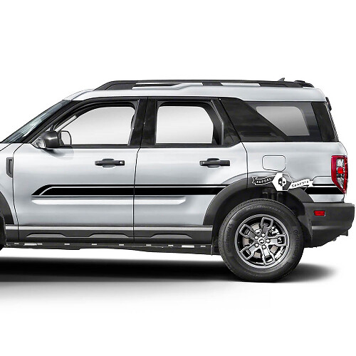 2x Ford Bronco deuren zijspatbord sierlijn stickers

