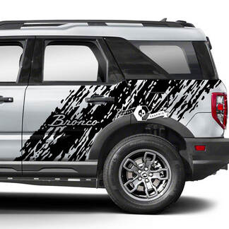 2x Ford Bronco Deuren Spatbord Wrap Mud Splash Side Logo Decals Stickers
