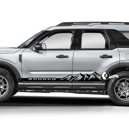 2x Ford Bronco Mountains Forest Rocker Panel Side logo stickers stickers
