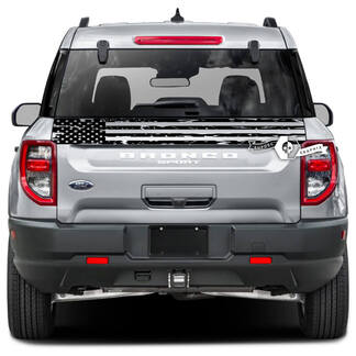 Ford Bronco achterklep bed trim streep USA vlag verblinden verf vernietigd wrap stickers stickers
