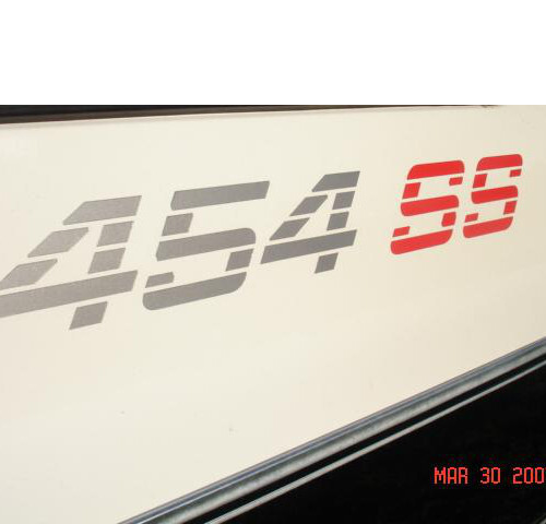 454 SS Bedside Vinyl Decal Set voor Chevrolet Truck 1990-1993