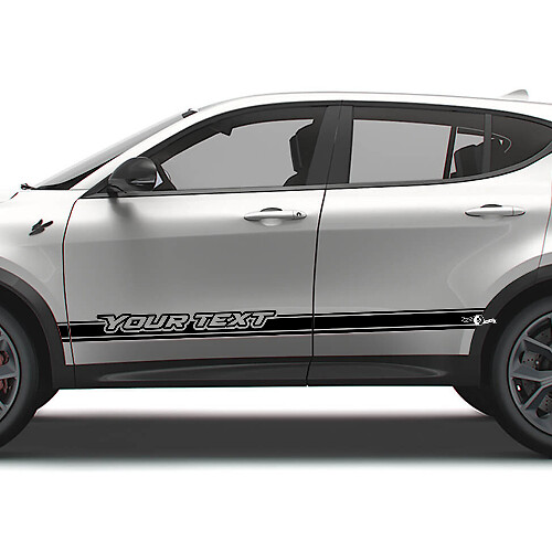 Aangepaste Tekst Deurzijstreep Vinyl Stickers voor Dodge Hornet_1