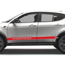 Aangepaste Tekst Deurzijstreep Vinyl Stickers voor Dodge Hornet_3