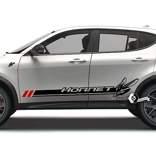 Hornet-stijl deurzijuitsparing logo vinyl decal kit voor Dodge Hornet