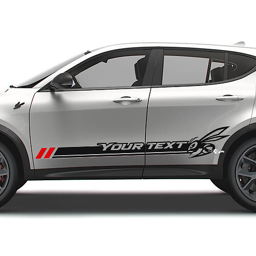 Hornet-stijl deurzijuitsparing logo vinyl decal kit voor Dodge Hornet