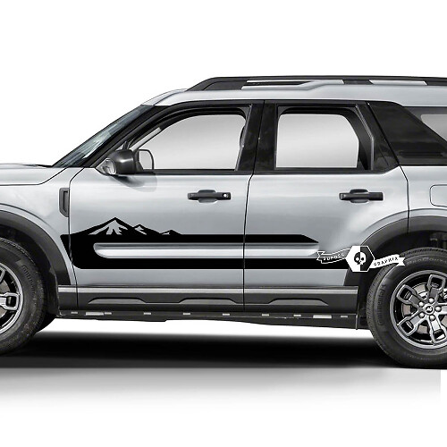 Paar Ford Bronco deuren zijkant bergen stickers stickers
