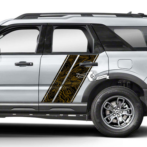 2x Musclecar horse zijtopografische kaart achterspatbordlogo stickers stickers 2 kleuren
