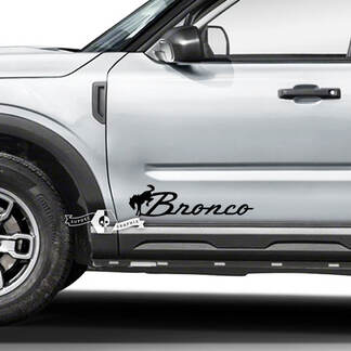 Paar Ford Bronco deuren zijkant Bronco Logo Vinyl Decal Sticker Graphics
