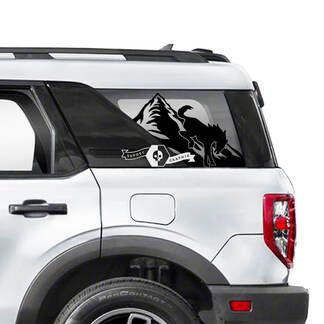 Ford Bronco achterruit USA vlag bergstrepen grafische stickers
